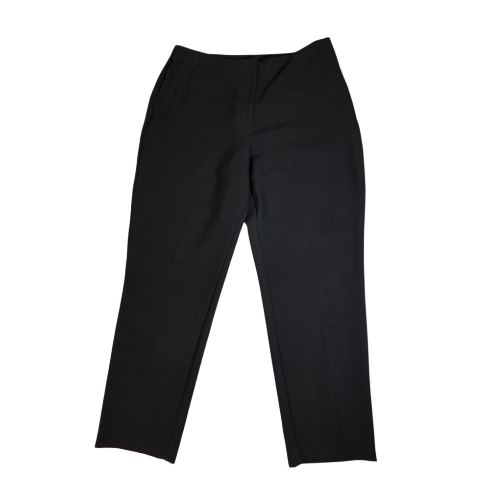 Chico's Ankle Dress Pants Straight High Rise Black 2 (L/12)